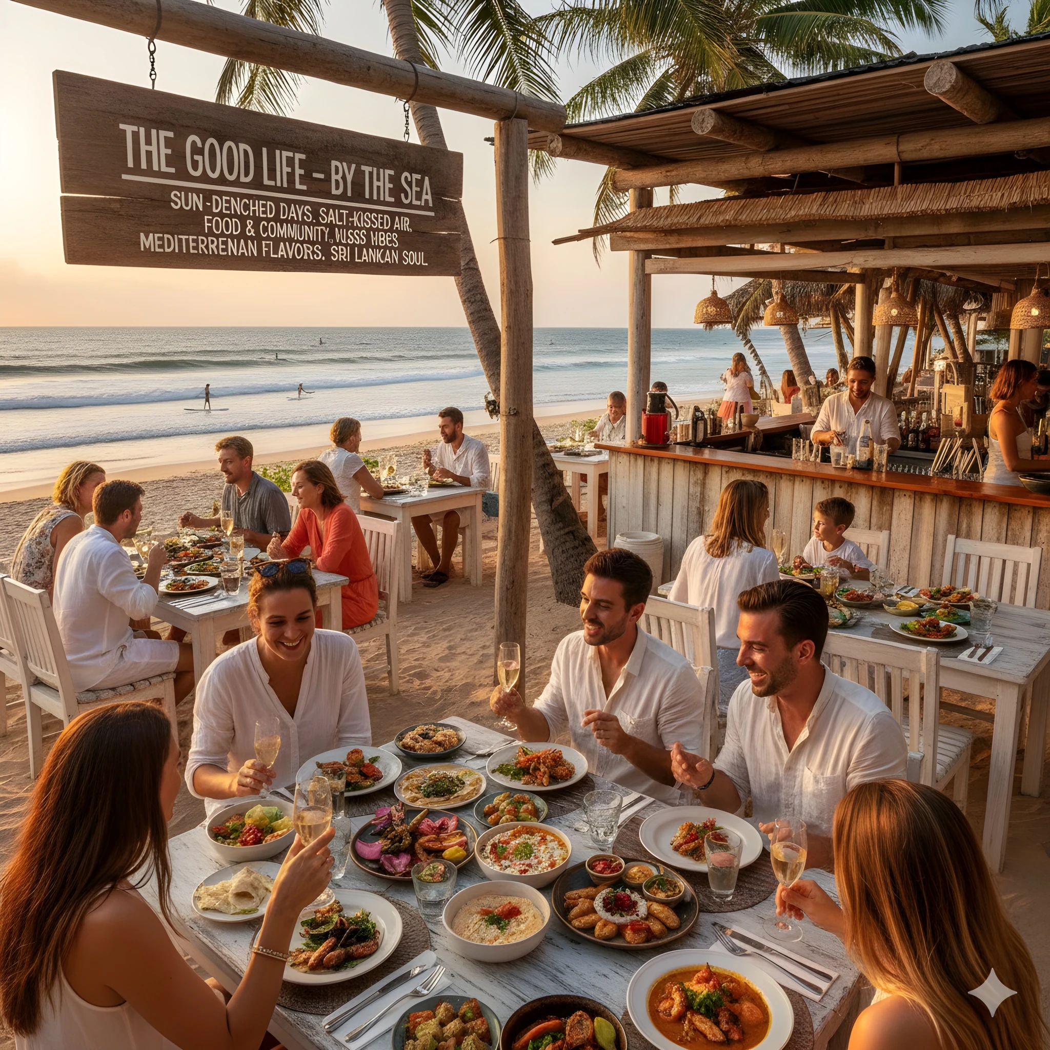 A vibrant cocktail bar with various drinks on display.
