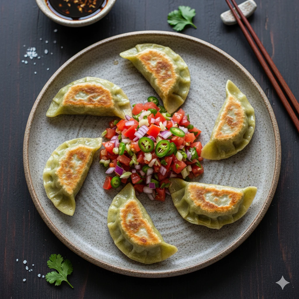 A perfectly cooked steak with side dishes.