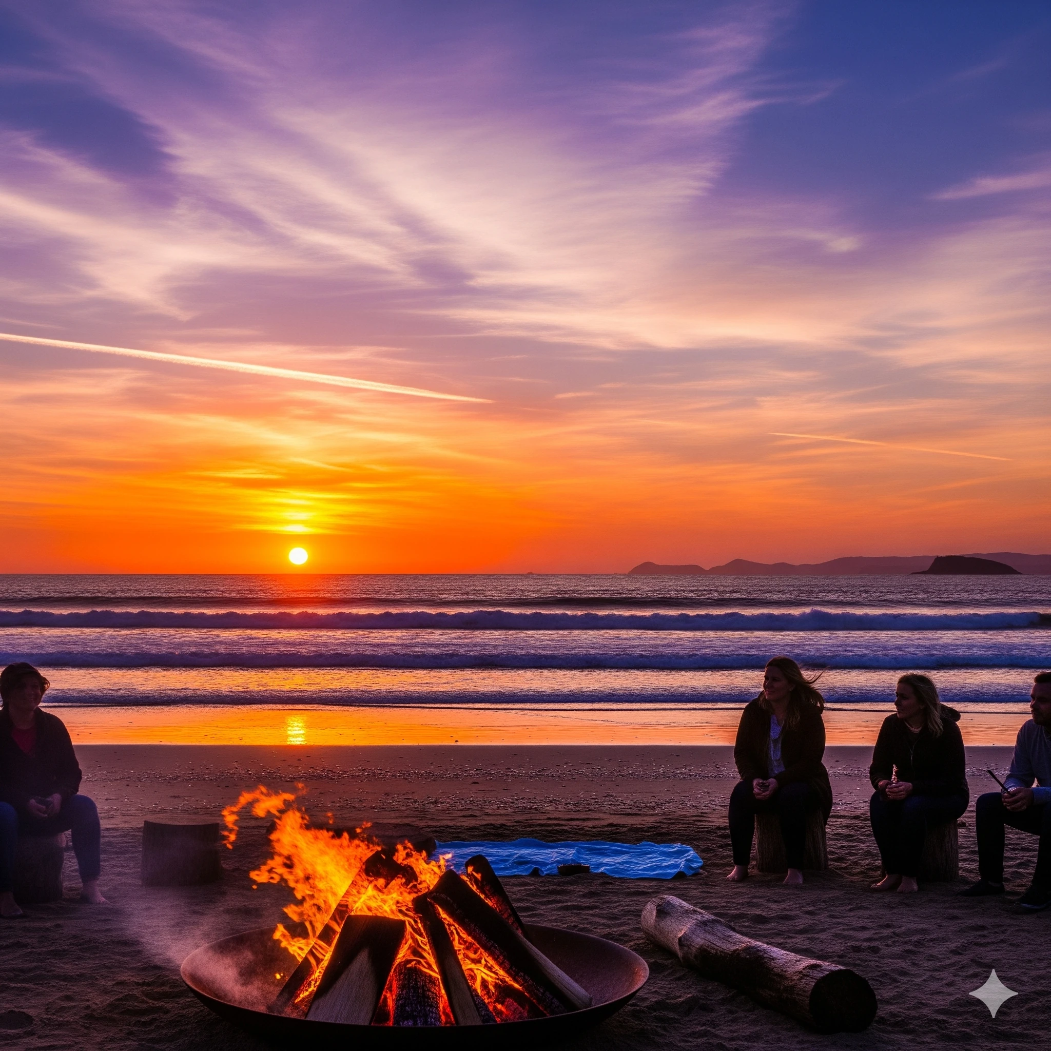 Outdoor seating area with comfortable chairs and a view.