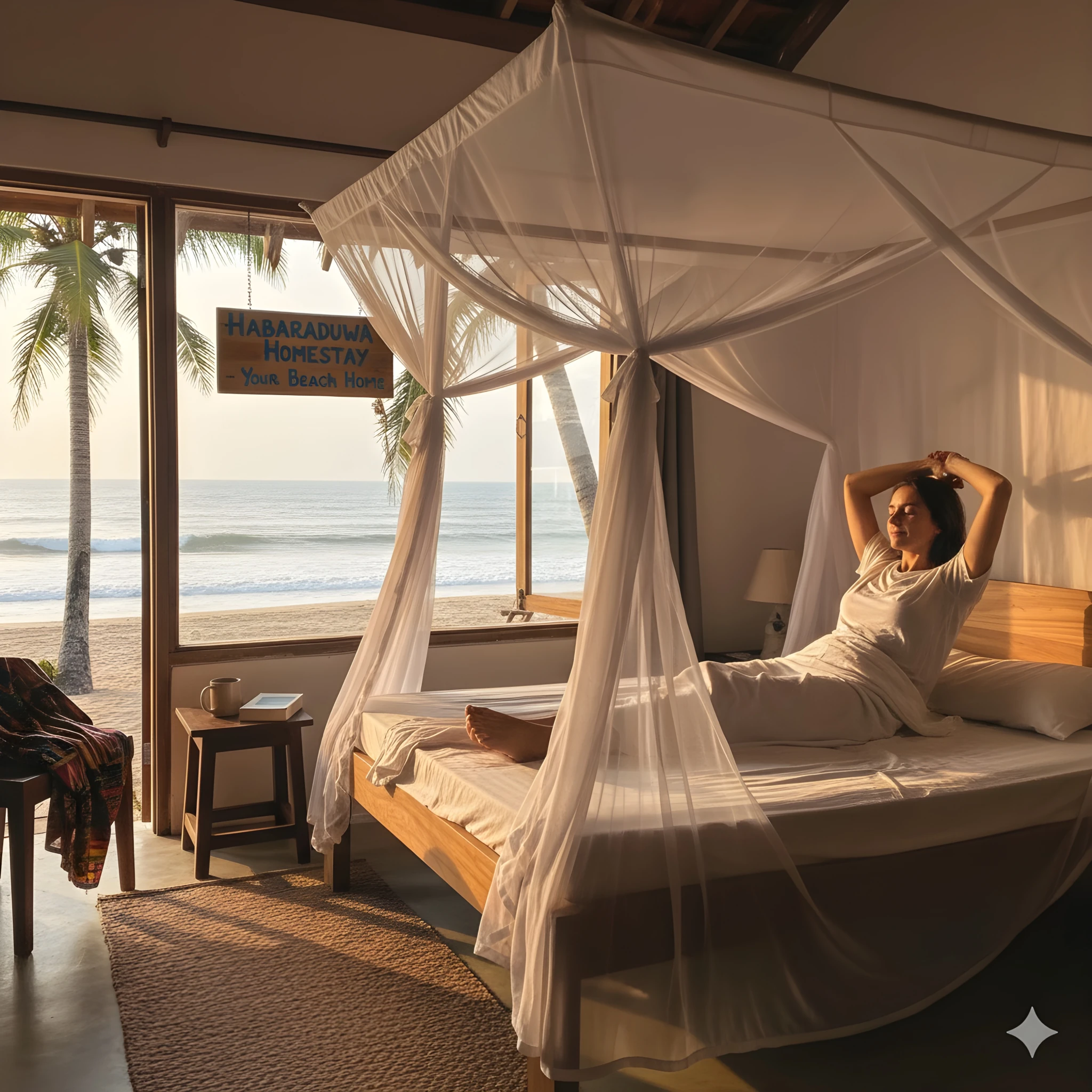 A beautiful beach view with clear blue water and white sand.